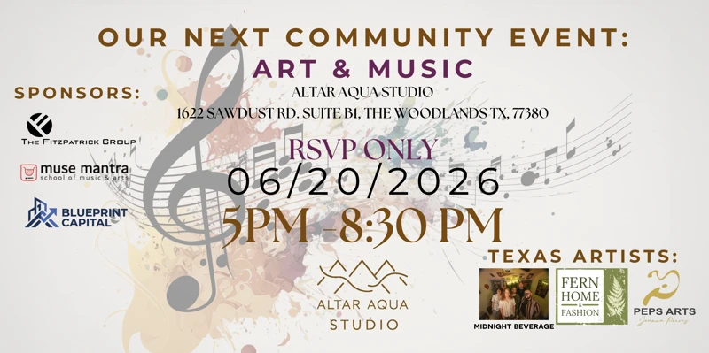 Art & Music Event. Altar Aqua